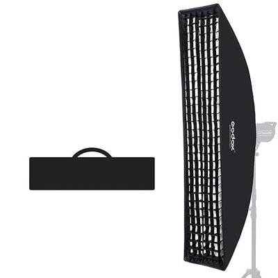 Godox 12"x47" / 30x120cm Softbox, Grid Strip Softbox, Bowens Mount Softbox for Photo Studio Flash Compatible Godox VL150II VL300II SL60W SL60IID SK400II DP400III DP600III QT600III (FW 30x120(1PCS))