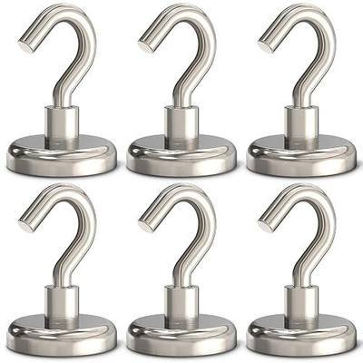 Magnetic Hooks Heavy Duty, 110 lbs Strong Magnet Hooks for Hanging, Magnet with Hook for Cruise, Refrigerator, Pack of 6