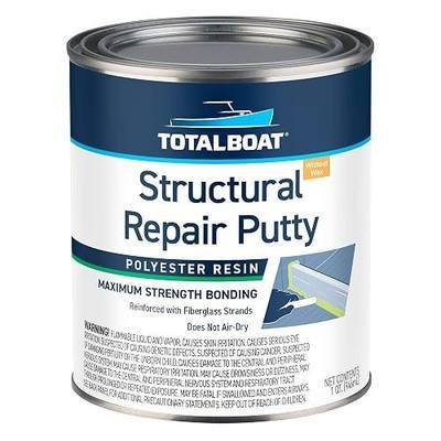 TotalBoat Polyester Structural Repair Putty - Marine Grade Long Strand Fiber Fiberglass Reinforced Filler for Boat and Automotive Repair