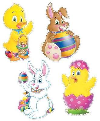 Pkgd Easter Cutouts Party Accessory (1 Count) (4/Pkg), Pkg/3