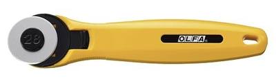 OLFA 28mm Quick-Change Rotary Cutter (RTY-1/C) - Tungsten Steel Blade | 28mm Quick Change Rotary Cutter, Integrated finger groove, Easy-slide blade cover, Right & Left Hand - Quilters and Crafters