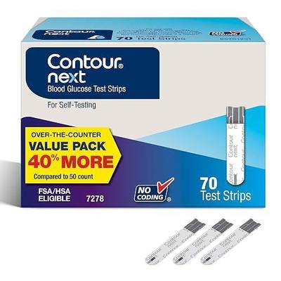 Ascensia Contour Next Blood Glucose Diabetes Test Strips, 70 Count