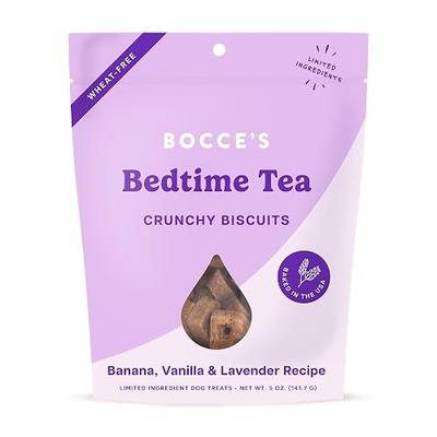Bocce's Bakery Bedtime Tea Flavor Crunchy Biscuits Dog Treats, 5 oz