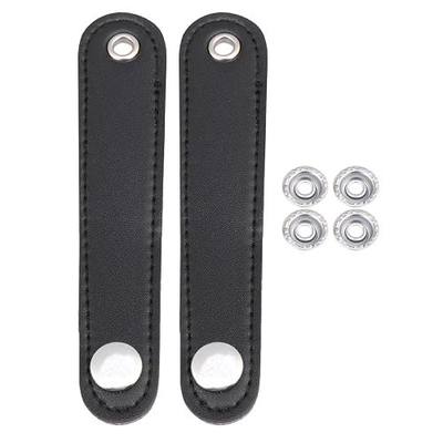 Lovermusic Length 5.51 Inch Black PU Leather Accordian Straps Shoulder Replacement for Bass Accordion Pack of 2