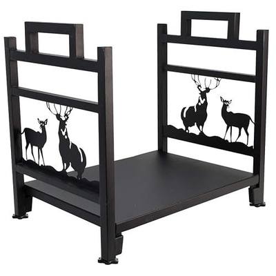 INNO STAGE Firewood Log Rack, Iron Wood Lumber Storage Holder for Fireplace, Heavy Duty Log Storage Bin for Firepit Stove Accessories Indoor - Perfect Construction - No Any Screw to Install