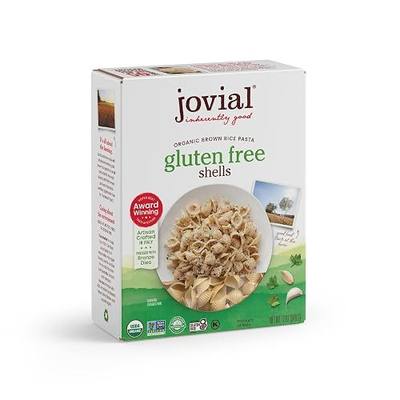 Jovial Whole Grain Brown Rice Shells Pasta - Pasta Shells, Shell Pasta, Whole Grain Pasta, Organic Pasta, Gluten Free, Dairy Free, Cooks Firm, Award Winning Taste, Made in Italy - 12 Oz