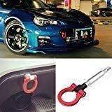 Sports Red Track Racing Style Aluminum Tow Hook Compatible with Subaru BRZ Impreza WRX STi, Scion FR-S Toyota 8