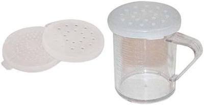 Winware 10-Ounce Polycarbonate Dredge with 3 Snap-on Lids (Set of 2)