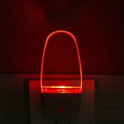 0.5W Plug in Light Sensor LED Red Night Light for Bedroom, Bathroom, Kitchen, Hallway 2 Pack