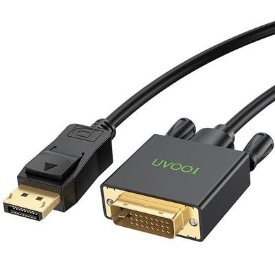 DisplayPort to DVI Cable 10ft (DP to DVI-D Cable), Display Port to DVI-D Cable Adapter Compatible with PC, Laptop, HDTV, Projector, Monitor, More- Gold-Plated