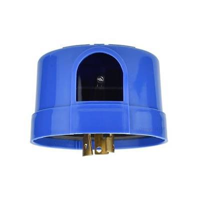 Twist-Lock Photocell Sensor, LED-Compatible Dusk to Dawn Light Control, 120–277V NEMA Twist Lock, UL Listed for Outdoor Barn, Street, and Parking Lot Lights, Blue