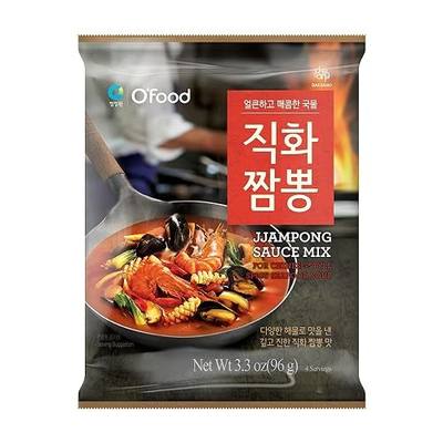 Chung Jung One O'Food Jjampong Seafood Broth Sauce, Korean Chinese Style Spicy Jjambong Flavor Soup Powder, Hot Jjamppong Base, Perfect with Fresh Squid, Shrimp, Clams, Vegetables, Noodles, Rice