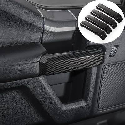 Voodonala for F150 Inner Door Handles Covers Interior Decoration Trim Kits for F150 2015-2020 Accessories, Carbon Fiber Grain, 4Pack
