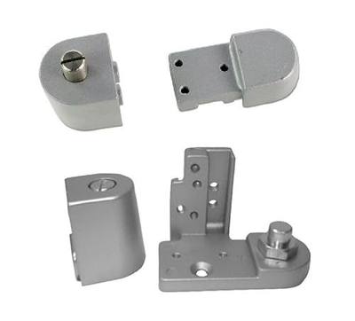 Pacific Doorware Kawneer Style Pivot Hinge Set - Left, Aluminum | Top and bottom commercial pivot hinges for Adams Rite type storefront doors with heavy duty design
