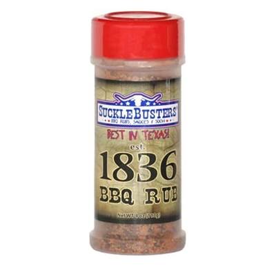 SuckleBusters 1836 Beef Rub: Texas-Style BBQ Seasoning with Bold Cracked Black Pepper, Medium Heat, Gluten-Free, No MSG (12 oz)