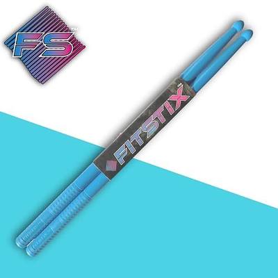 FITSTIX Drumsticks for Fitness & Aerobic Workout Classes, Drum Sticks, Strong and Light Weight design make a fun addition to any exercise routine or class. (BLUE)