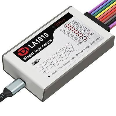 LA1010 USB Logic Analyzer 16 Input Channels 100MHz with the English PC Software Handheld Instrument,Support Windows (32bit/64bit),Mac OS,Linux