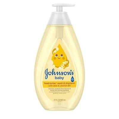 Johnson's Baby Head-To-Toe 2 in 1 Tear Free Wash & Shampoo with Aloe Vera and Vitamin B5, Safe and Gentle for Newborns and Delicate Skin, Hypoallergenic and pH Balanced, 27.1 Fl Oz