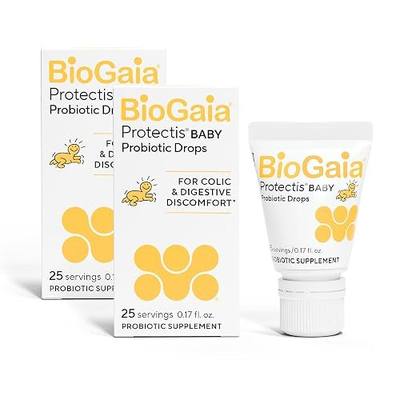 BioGaia Protectis Baby Probiotic Drops | Baby Essentials for Colic & Gas Relief | Safe for Newborns | Ease Crying, Fussing, Colic, Gas, Spit-ups & Constipation | No Dairy, Soy & Gluten | 5mL (2-Pack) | Pediatrician-recommended | Ease Crying, Fussing, Colic, Gas, Spit-ups & Occasional Constipation |