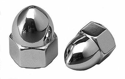 MPB107 Alloy Steel High Crown Acorn Nuts, 3/8"-16, Chrome (Pack of 10)
