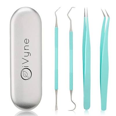 Premium Vinyl Weeding Tool Kit - Precision Stainless Steel Weeder - Hook and Pick with Fine Tweezers Crafting Set - by iVyne