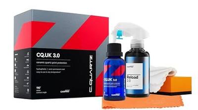 CARPRO CQUARTZ UK 3.0 - Ceramic Coating for Cars, Quartz Based Nanotechnology, Bonds to Paint, Glass, Metal and Plastic - (30ml Kit w/Reload 2.0)