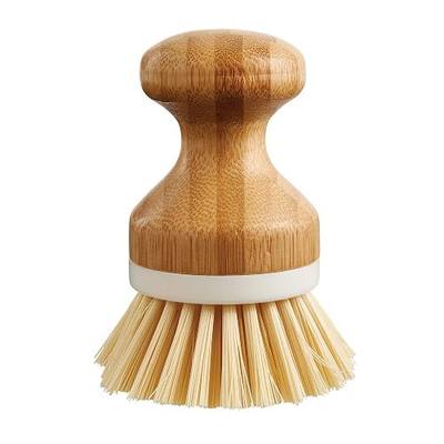 HIC Kitchen Vegetable Scrubber Dishwashing Brush, Bamboo with Non-Scratch Bristles