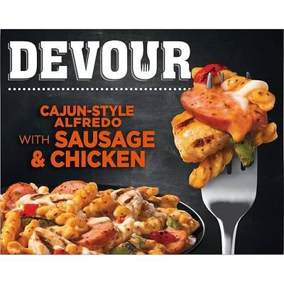 DEVOUR Frozen Meal, Cajun-Style Alfredo Smoked Sausage & Chicken, 10 oz