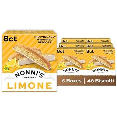 Nonni's Limone Biscotti Lemon Cookies, Individually Wrapped, 6 Boxes (48ct)