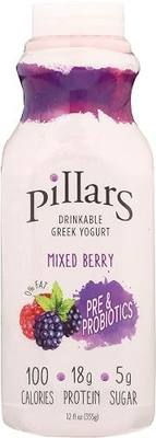 Pillars Mixed Berry Drinkable Greek Yogurt, 12 FZ
