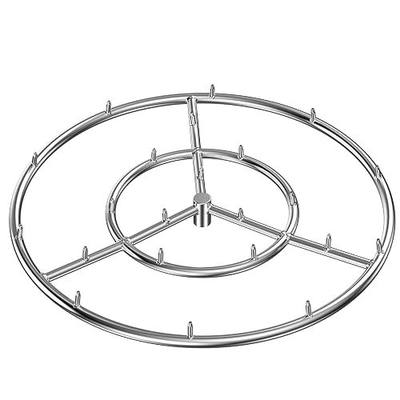 Skyflame 24-Inch Round Stainless Steel Fire Pit Jet Burner Ring | High Flame, 296,000 BTU, 1/2" NPT high-capacity inlet, Without loud whistling, Patio Use