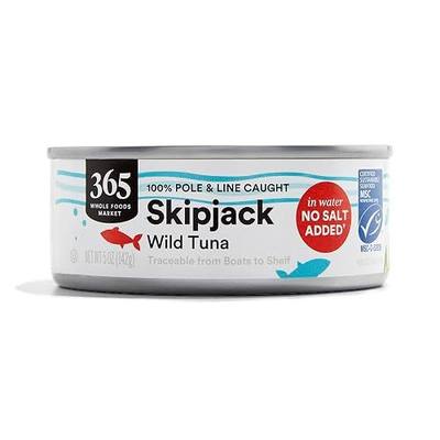 365 by Whole Foods Market, Unsalted Skipjack Tuna in Water, 5 Ounce