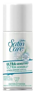 Gillette Satin Care Ultra Sensitive Irritation Defense Shave Gel, 2.5 Oz