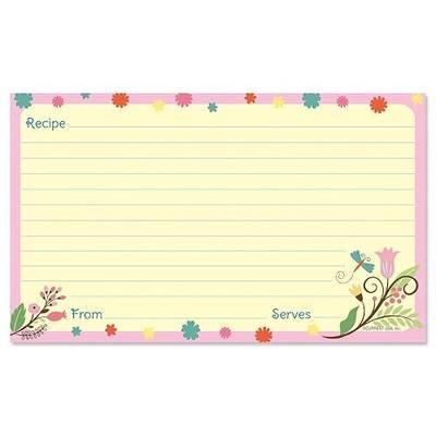 Current Spring's Splendor Recipe Cards - 3x5 Inches, Single Sided Blank Cardstock for Family Thanksgiving, Cookie, & Baking Recipes, Cute Bridal Shower, Christmas, & Holiday Gift, 50 Card Set