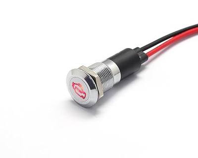 Alpinetech PL12MS 12mm 1/2" 12V LED Metal Signal Indicator Pilot Dash Light (Single Arrow (Green))