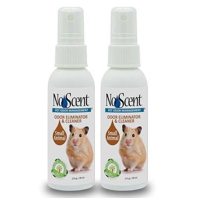 No Scent Small Animal Guinea Pig Cage Cleaner | Hamster & Rabbit Habitat Pet Odor Spray (2 Fl Oz / 59 mL) Pack of 2