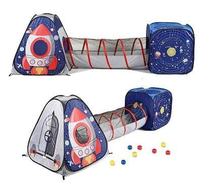 UTEX 3 in 1 Space Astronaut Pop Up Play Tents with Tunnel for Kids | Tunnel Toys for Toddlers 1-3, Tear-resistant Fabric, Indoor/Outdoor Playhouse