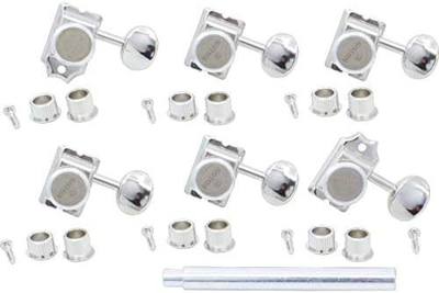 Tuner - Gotoh, Magnum Lock Trad, Finger Lock, 6-in-line, Color: Nickel