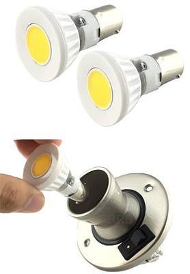 SRRB Direct 1139/1383 LED Replacement R12 BA15s Bulb 12V or 24V AC/DC for RV Camper Trailer Motorhome 5th Wheel Marine Boat Reading Light (2 Watt, Warm White)