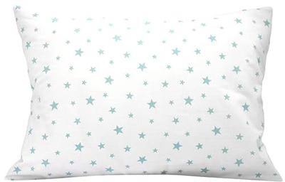 13x18 Pillowcase Children - Star Pillow Case Kids, Toddler Star Pillowcase Cotton, Girl Boys Pillow Cases, Travel Pillow Case Cover - Green Stars