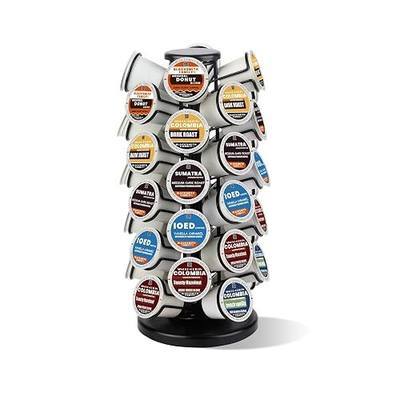 BLACKSMITH FAMILY K Cup Holders,K Cup Holder, K Cups Holder,K Cup Carousel, Coffee Pods Holder Storage Organizer Stand,No Assembly Required,Black (Capacity of 40 Pods, Black)