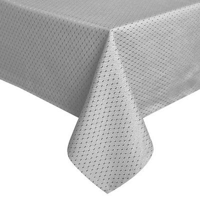 ColorBird Elegant Waffle Jacquard Tablecloth Waterproof Table Cover for Kitchen Dinning Tabletop Decor (Square, 70 x 70 Inch, Grey)