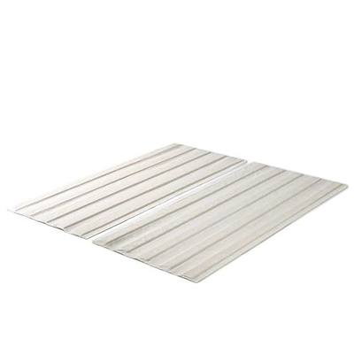 Zinus Compack Vertical Wood Slats, Fabric Covered Bunkie Board, Box Spring Replacement, No Assembly Required, Natural, Full