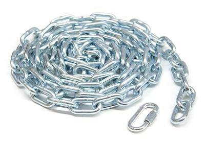 KingChain | 2/0 x 15 ft Zinc-Plated Straight Link Coil Chain, 520 lb