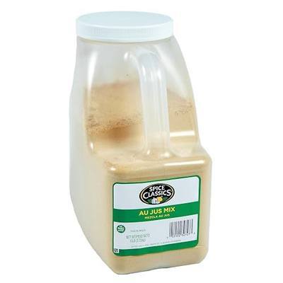 Spice Classics Au Jus Mix, 6 lb - One 6 Pound Container of Au Jus Gravy Mix, Best for Bulk Preparation, Use to Heighten Flavor of Ribs, French Dip Sandwiches, Roast Beef and More