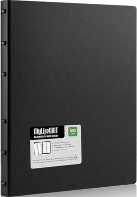 MyLifeUNIT Business Card Book, Name Card Holder Book with 600 Business Cards Capacity, Credit Card Book File Storage (Black)