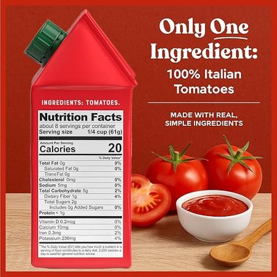 Pomì Tomato Sauce 17.64oz (Pack of 12) | Velvety Italian Sauce witha Touch of Salt, No Additives or Preservatives - Made from 100% Fresh Italian Tomatoes