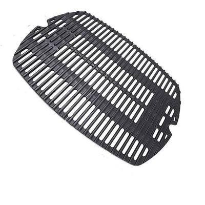 Uniflasy 7645 Cast Iron Grill Grates for Weber Q200 Q220 Q2000 Q2200 Q2400 | Q Series gas grill replacement grates 65811 69935, 2-pack 21.5 x 15.3 in set with clips; cast iron searing surface