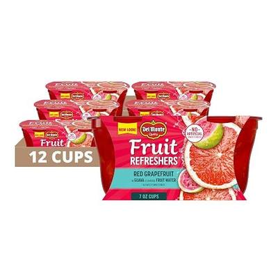 Del Monte Refreshers Red Grapefruit in Guava Fruit Water Cups, 7 Ounce (2 Count per Pack, Pack of 6)