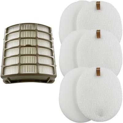Dttery Filter NV60 NV70 NV71 NV80 NV90 Replacement for Shark Upright Vacuum | NV130, NV141, NV95, NVC80C, UV420, Navigator Rotator Professional XL DLX, Part XFF80, XHF80, 3 Foam & Felt Kit, 1 Hepa